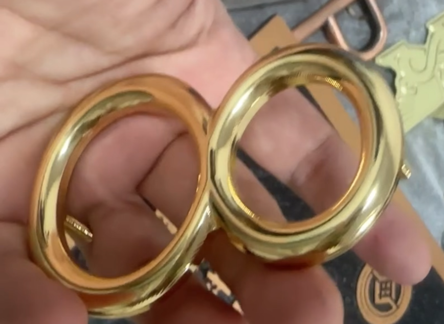 球面電鍍鈦金字精工效果