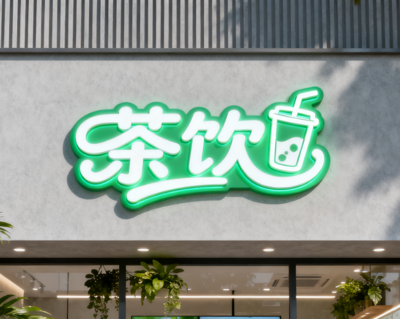 新式茶飲&咖啡連鎖招牌字標識牌源頭工廠，賦能品牌視覺突圍